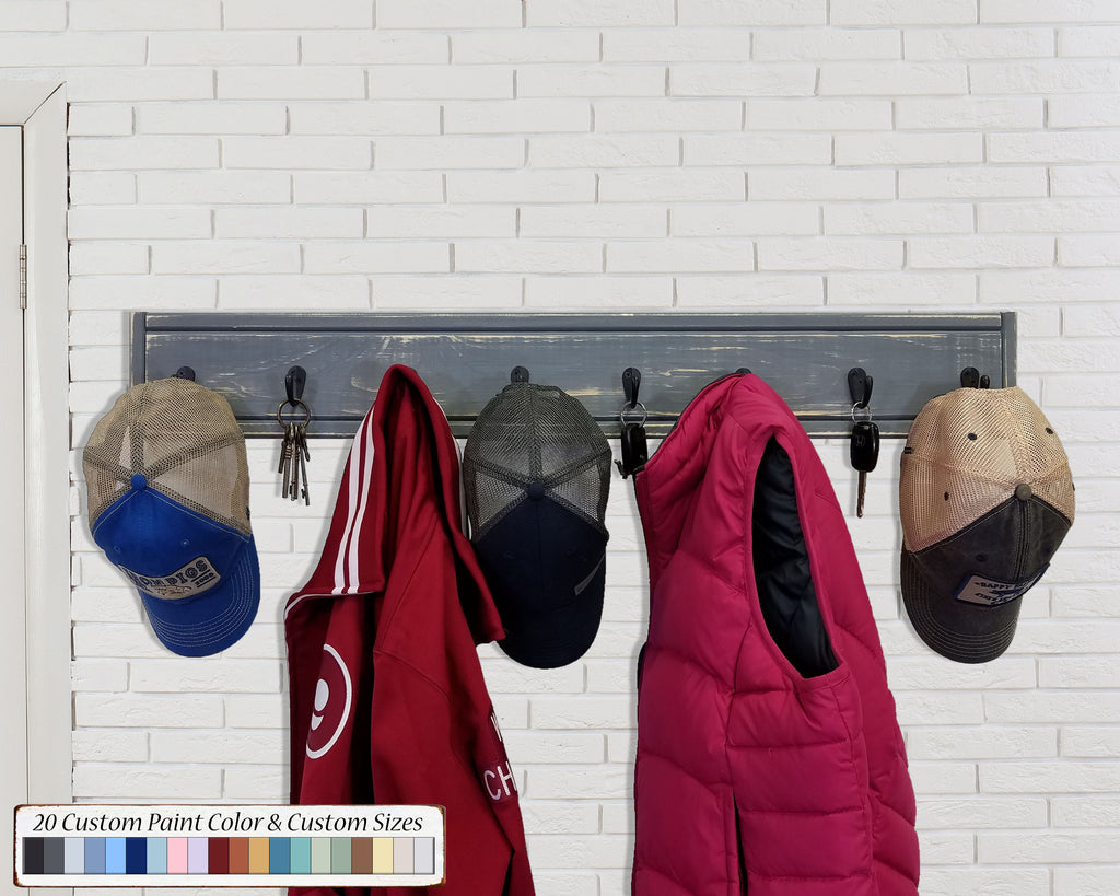 Herringbone Wall Hook Coat Rack, 20 Paint Colors by Lane of Lenore
