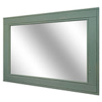 Herringbone Rustic Reclaimed Wood Wall Mirror, 5 Sizes & 20 Colors, Shown in Avocado Green