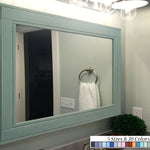 Herringbone Rustic Reclaimed Wood Wall Mirror, 5 Sizes & 20 Colors by Lane of Lenore