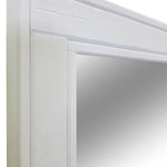 Herringbone Rustic Reclaimed Wood Wall Mirror, 5 Sizes & 20 Colors, Shown in Bright Ivory White