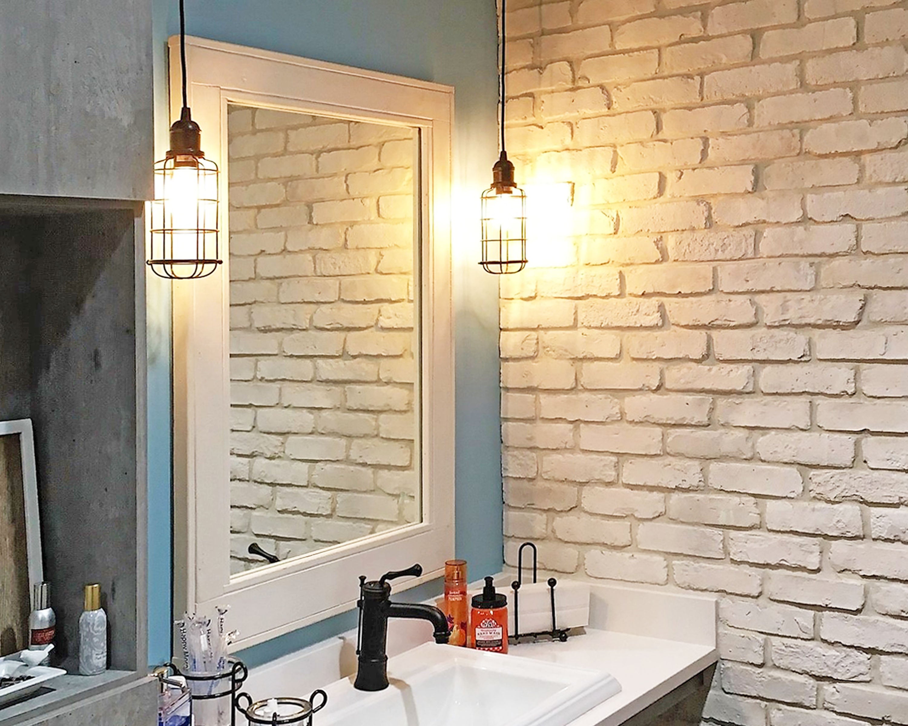 Herringbone Rustic Reclaimed Wood Wall Mirror, 5 Sizes & 20 Colors, Shown in Bright Ivory White