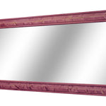 Herringbone Rustic Reclaimed Wood Wall Mirror, 5 Sizes & 13 Colors, Shown in Cherry Blossom