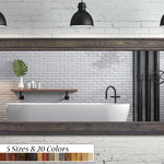 Herringbone Reclaimed Styled Wood Mirror, 5 Sizes & 20 Stain Colors by Lane of Lenore