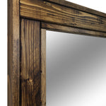 Herringbone Reclaimed Styled Wood Mirror, 5 Sizes & 20 Colors, Shown in Dark Walnut