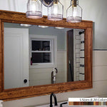 Herringbone Reclaimed Styled Wood Mirror, 20 Stain Colors & 5 Sizes by Lane of Lenore