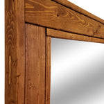 Herringbone Reclaimed Styled Wood Mirror, 20 Stain Colors & 5 Sizes, Shown in English Chestnut