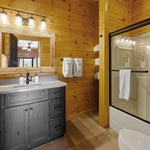 Herringbone Reclaimed Styled Wood Mirror, 20 Stain Colors & Custom Sizes, Shown in New Natural