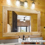 Herringbone Reclaimed Styled Wood Mirror, 20 Stain Colors & Custom Sizes by Lane of Lenore