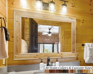 Herringbone Reclaimed Styled Wood Mirror, 20 Stain Colors & Custom Sizes by Lane of Lenore