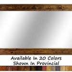 Herringbone Reclaimed Styled Wood Mirror, 5 Sizes & 20 Colors, Shown in Provincial 