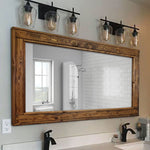 Herringbone Reclaimed Styled Wood Mirror, 5 Sizes & 20 Colors, Shown in Provincial 