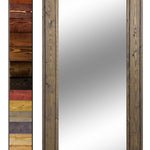 Herringbone Reclaimed Wood Full Length Mirror 2 Sizes & 20 Colors, Shown in Weathered Oak