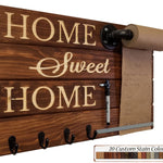Home Sweet Home Memo Roll Holder with Hooks, 5 Hook Finishes & 20 Colors
