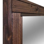 Herringbone Reclaimed Styled Wood Mirror, 20 Stain Colors & Custom Sizes, Shown in Jacobean
