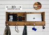 Union Barn Large Double Wall Bin Organizer with Hooks, Key Hook, Mail Holder - Renewed Decor & Storage