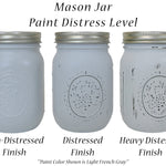 Mason Jar Paint Distress Levels