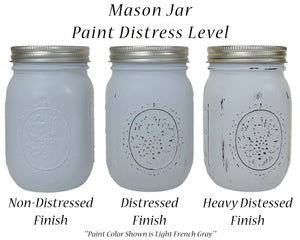 Mason Jar Paint Distress Levels