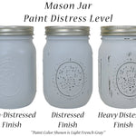 Mason Jar Paint Distress Levels