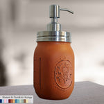 Mason Jar Pump Dispenser Hand Painted in the USA by Lane of Lenore