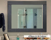 Natural Rustic Wood Framed Mirror, 20 Stain Colors - Shown In Classic Gray