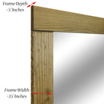 Natural Rustic Wood Framed Mirror, 20 Stain Colors - Shown In Driftwood