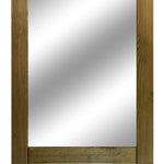 Natural Rustic Wood Framed Mirror, 20 Stain Colors - Shown In Driftwood