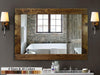 Natural Rustic Wood Framed Mirror, 20 Stain Colors - Shown In Provincial