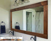 Natural Rustic Wood Framed Mirror, 20 Stain Colors - Shown In Special Walnut