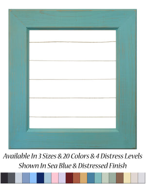 Foster Countryside Clothespin Photo Collage - 20 Paint Colors, Shown in Sea Blue
