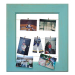 Foster Countryside Clothespin Photo Collage - 20 Paint Colors, Shown in Sea Blue