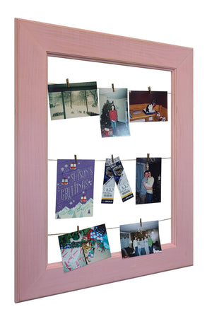 Foster Countryside Clothespin Photo Collage - 20 Paint Colors, Shown in Perfect Pink