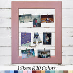 Foster Countryside Clothespin Photo Collage - 20 Paint Colors, Shown in Perfect Pink