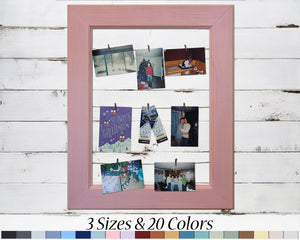 Foster Countryside Clothespin Photo Collage - 20 Paint Colors, Shown in Perfect Pink