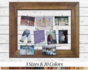 Foster Countryside Clothespin Photo Collage - 20 Stain Colors, Shown in Special Walnut