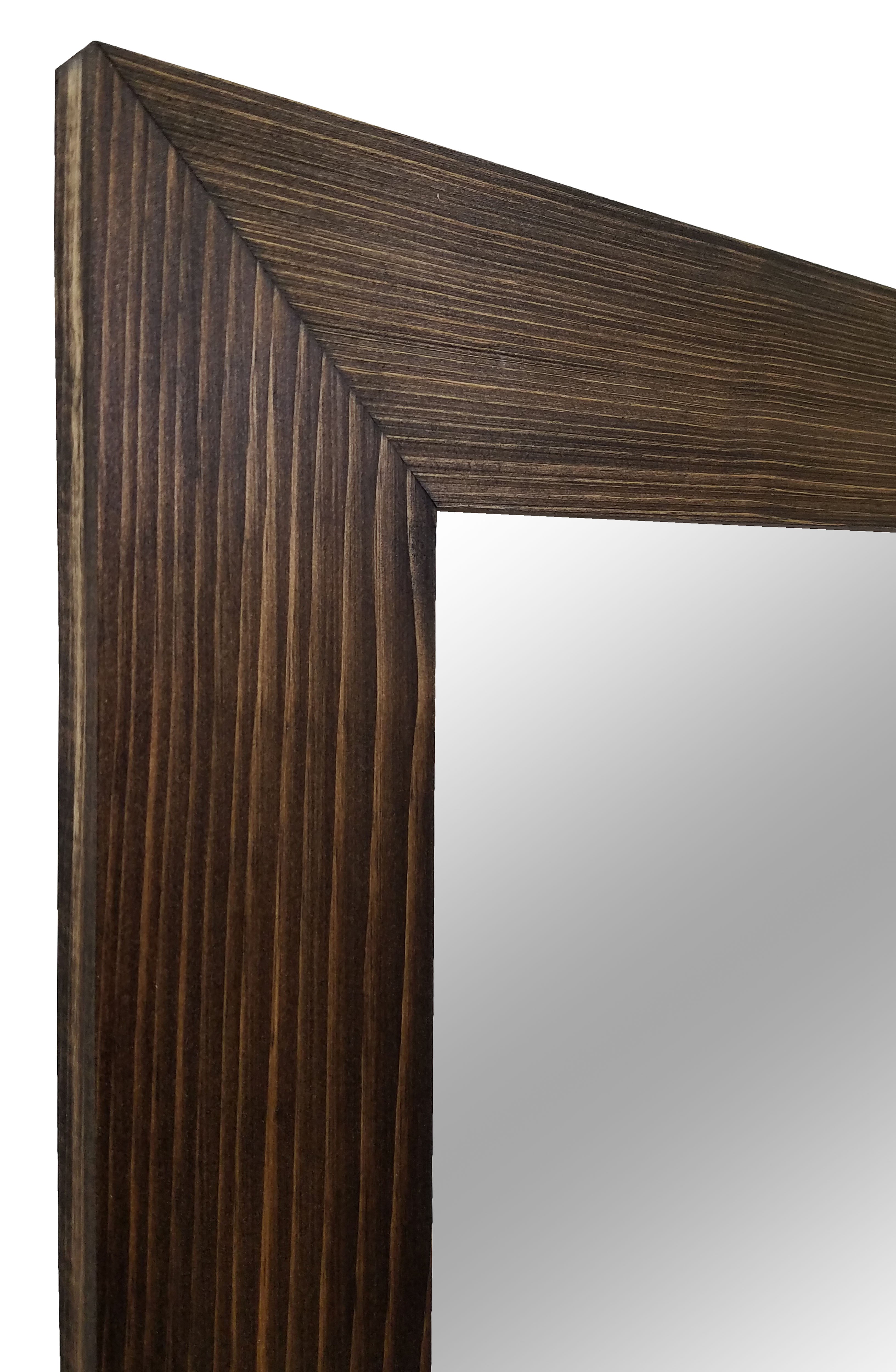  Wood Framed Mirror, 20 Stain Colors - Shown In Jacobean 1