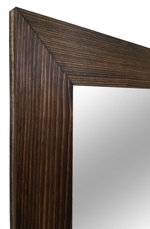  Wood Framed Mirror, 20 Stain Colors - Shown In Jacobean 1