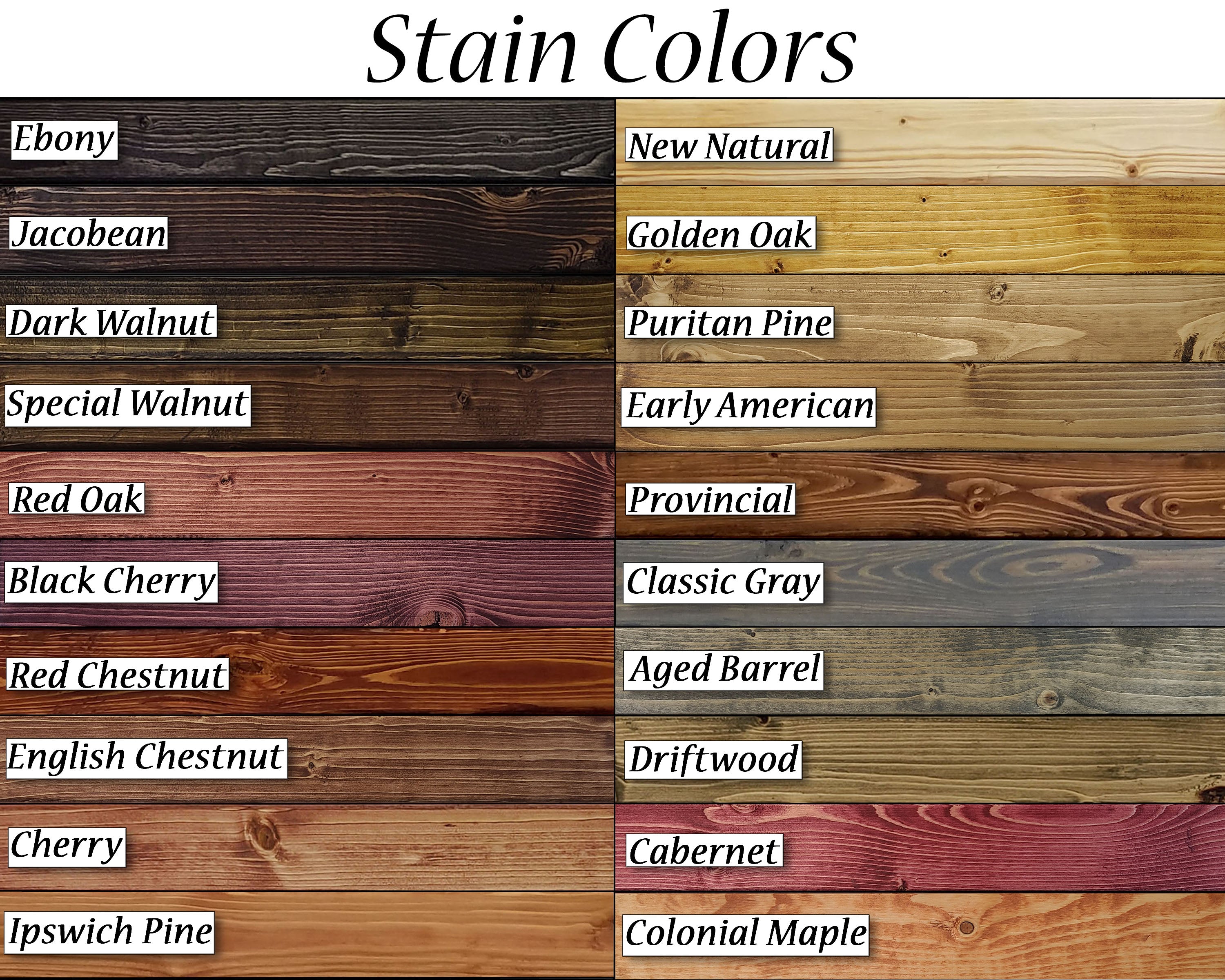 Custom Stain Colors