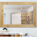 Shiplap Rustic Wooden Framed Mirror In New Natural

