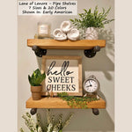 Open Bathroom Industrial Pipe Shelves, Available in 20 Colors - Renewed Decor & Storage