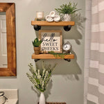 Open Bathroom Industrial Pipe Shelves, Available in 20 Colors - Renewed Decor & Storage