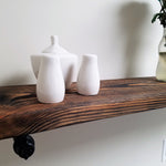 Open Bathroom Industrial Pipe Shelves, Available in 20 Colors - Renewed Decor & Storage