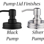 Mason Jar Soap Pump Black or Silver