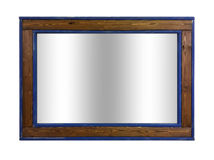 Rittenhouse Herringbone Mirror, 20 Stain Colors & 20 Accent Colors - Shown In True Blue and Special Walnut