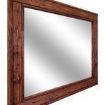 Herringbone Reclaimed Styled Wood Mirror, 5 Sizes & 20 Colors, Shown in Red Oak