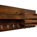 Restyled Farmhouse Mail Organizer with Hooks Entryway Organizer, Key Holder for Wall, Wall Shelf - Renewed Decor & Storage