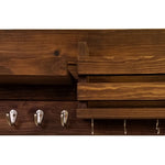 Restyled Farmhouse Mail Organizer with Hooks Entryway Organizer, Key Holder for Wall, Wall Shelf - Renewed Decor & Storage