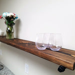 Open Bathroom Industrial Pipe Shelves, Available in 20 Colors - Renewed Decor & Storage