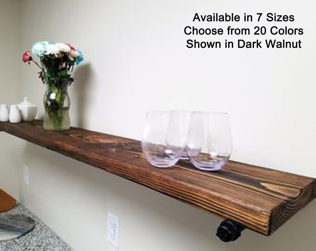Open Bathroom Industrial Pipe Shelves, Available in 20 Colors - Renewed Decor & Storage