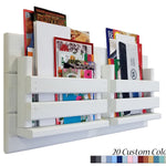 Classic Farmhouse Double Bin Mail Organizer - 20 Paint Colors, Renewed Decor
