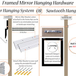 Framed Mirror Hanging Hardware, ZBar Hanging System and Sawtooth Hangers